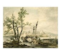Artery8 Turner Rochester 1793 Painting Large Wall Art Poster Print Thick Paper 18X24 Inch