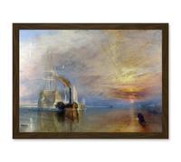Turner The Fighting Temeraire Ship Painting Artwork Framed Wall Art Print A4 Artery8 Brown One Size