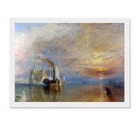Turner The Fighting Temeraire Ship Painting Artwork Framed Wall Art Print A4 Artery8 White One Size