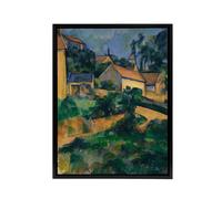 Artery8 Turning Road at Montgeroult Paul Cezanne Framed Canvas Wall Art Print | Size: W24" x H32" Artery8 Multicolor W24" x H32"