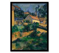 Artery8 Turning Road at Montgeroult Paul Cezanne Framed Wall Art Print | Size: A4 Artery8 Multicolor A4