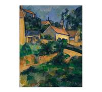 Artery8 Turning Road at Montgeroult Paul Cezanne Wall Art Poster Print | Size: W18" x H24" Artery8 Multicolor W18" x H24"