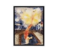 Artery8 Two Acrobats in Red Tights Charles Demuth Framed Canvas Wall Art Print | Size: W18" x H24" Artery8 Multicolor W18" x H24"