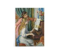 Artery8 Two at the Piano Renoir Vintage Canvas Wall Art | Size: W12" x H16" Artery8 Multicolor W12" x H16"