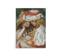 Artery8 Two Reading Renoir Vintage Canvas Wall Art | Size: W18" x H24" Artery8 Multicolor W18" x H24"