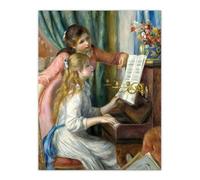 Artery8 Two Young Girls at the Piano Unframed Wall Art Print Poster 12X16 Artwork By Renoir : Musical Artwork Perfect For Living Room Or Study Celebrating Harmony Art And Timeless Connection