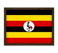 Artery8 Uganda National Flag Patriotic Vexillology World Flags Country Region Poster Artwork Framed Wall Art Print A4