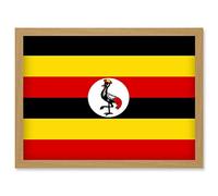 Artery8 Uganda National Flag Patriotic Vexillology World Flags Country Region Poster Artwork Framed Wall Art Print A4