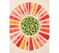 Artery8 Unframed Wall Art Abstract Watermelon Kitchen Artwork Bright Colourful Pastel Pigments - 12X16 Inch