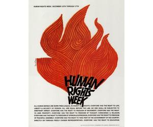 Artery8 Unframed Wall Art Advert Charity Unesco Human Rights Flame Usa - 12X16 Inch