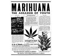 Artery8 Unframed Wall Art Advertising Weed Awareness Warning Panic Usa - 12X16 Inch