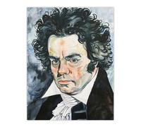 Artery8 Unframed Wall Art Beethoven Classical Music Composer Portrait - 12X16 Inch