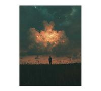 Artery8 Unframed Wall Art Believe In Magic Dreamy Firefly Cloud Magical Sky - 12X16 Inch