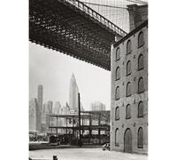 Artery8 Unframed Wall Art Berenice Abbott New York Brooklyn Bridge Water New Dock Streets Cityscape - 12X16 Inch