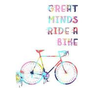 Artery8 Unframed Wall Art Bicycle Colourful Great Minds Ride - 12X16 Inch
