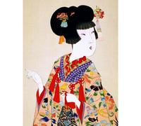 Artery8 Unframed Wall Art Chikanobu True Beauty Kimono Japan - 12X16 Inch