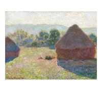 Artery8 Unframed Wall Art Claude Monet Meules Milieu Du Jour Haystacks Midday - 12X16 Inch