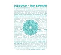 Artery8 Unframed Wall Art Desiderata Mandala Ehrmann Typography - 12X16 Inch