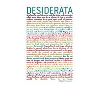 Artery8 Unframed Wall Art Desiderata Rainbow Words Ehrmann Typography - 12X16 Inch