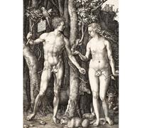 Artery8 Unframed Wall Art Durer Adam Eve Engraving Reproduction Biblical Painting - 12X16 Inch