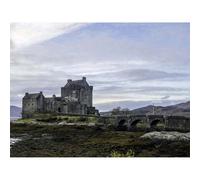 Artery8 Unframed Wall Art Eilean Donan Castle Kyle Scotland Wide - 12X16 Inch