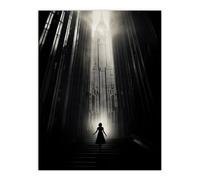 Artery8 Unframed Wall Art Empire State Building Film Noir Metropolis Artwork Black And White - 12X16 Inch