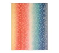 Artery8 Unframed Wall Art Flying South For The Winter Artwork Abstract Wavy Lines - 12X16 Inch
