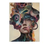 Artery8 God Is A Woman Abstract Fantasy Concept Art Wall Art Print | Size: W12" x H16" Artery8 Multicolor W12" x H16"
