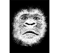 Artery8 Unframed Wall Art Gorilla Monkey Ape Face - 12X16 Inch