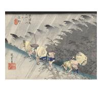Artery8 Hiroshige Heavy Rain In Shono Japanese Style Unframed Wall Art Print Poster Home Decor Premium