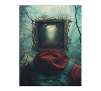 Artery8 Inception Deception Path Choice Conceptual Art Wall Art Print in Blue | Size: W12" x H16" Artery8 Blue W12" x H16"