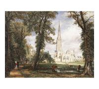 Artery8 Unframed Wall Art John Constable Salisbury Cathedral From The Bishops Garden - 12X16 Inch