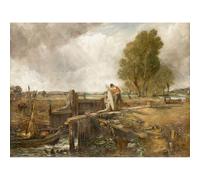 Artery8 Unframed Wall Art John Constable Study Of A Boat Passing A Lock - 12X16 Inch