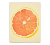 Artery8 Unframed Wall Art Juicy Sliced Orange Bright Fruit Citrus Minimalist Kitchen - 12X16 Inch
