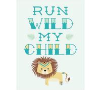 Artery8 Unframed Wall Art Kids Run Wild Child Lion - 12X16 Inch