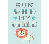 Artery8 Unframed Wall Art Kids Run Wild My Child Pastel Lion - 12X16 Inch