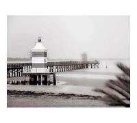 Artery8 Unframed Wall Art Lignano Lighthouse Italy Vintage Black And White Photo - 12X16 Inch