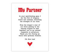 Artery8 Unframed Wall Art Love Poem Role Play Game Nerd Partner Romantic - 12X16 Inch