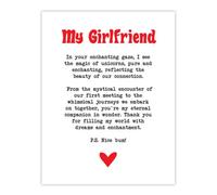 Artery8 Unframed Wall Art Love Poem Unicorn Magic Girlfriend Romance Poetry - 12X16 Inch