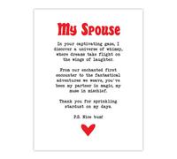 Artery8 Unframed Wall Art Love Poem Whimsy Magic Spouse Romantic Poetry Fun - 12X16 Inch