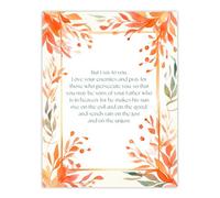 Artery8 Wall Art Print Love Your Enemies Orange Sermon on the Mount Jesus Bible Poster | Size: W12" x H16" Artery8 Orange W12" x H16"