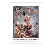 Artery8 Luis Ricardo Falero Witches Going To Their Sabbath Wall Art Print in Grey | Size: W12" x H16" Artery8 Grey W12" x H16"