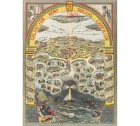 Artery8 Unframed Wall Art Map Salvation Army 1910 Work For All - 12X16 Inch