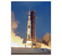 Artery8 Unframed Wall Art Nasa Apollo 11 Saturn V Rocket 1969 Launch Moon Mission Photo - 12X16 Inch