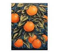 Artery8 Orange Grove On Teal Kitchen Artwork Interior Decor Painting Unframed Wall Art Print Poster Home Decor Premium | Size: W12" x H16" Artery8 Multicolor W12" x H16"