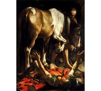 Artery8 Unframed Wall Art Painting Conversion On The Way To Damascus Caravaggio - 12X16 Inch