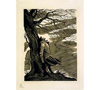 Artery8 Unframed Wall Art Paintings Heathcliff Wuthering Heights Bronte Black White - 12X16 Inch