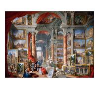 Artery8 Unframed Wall Art Panini Modern Rome Monuments Allegory Painting - 12X16 Inch