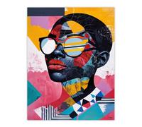 Artery8 Pattern Fashion Love Colourful Modern Portrait Wall Art Print | Size: W12" x H16" Artery8 Multicolor W12" x H16"
