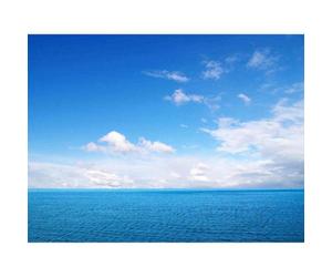 Artery8 Unframed Wall Art Photography Seascape Ocean Sea Blue Sky Clouds Serene - 12X16 Inch